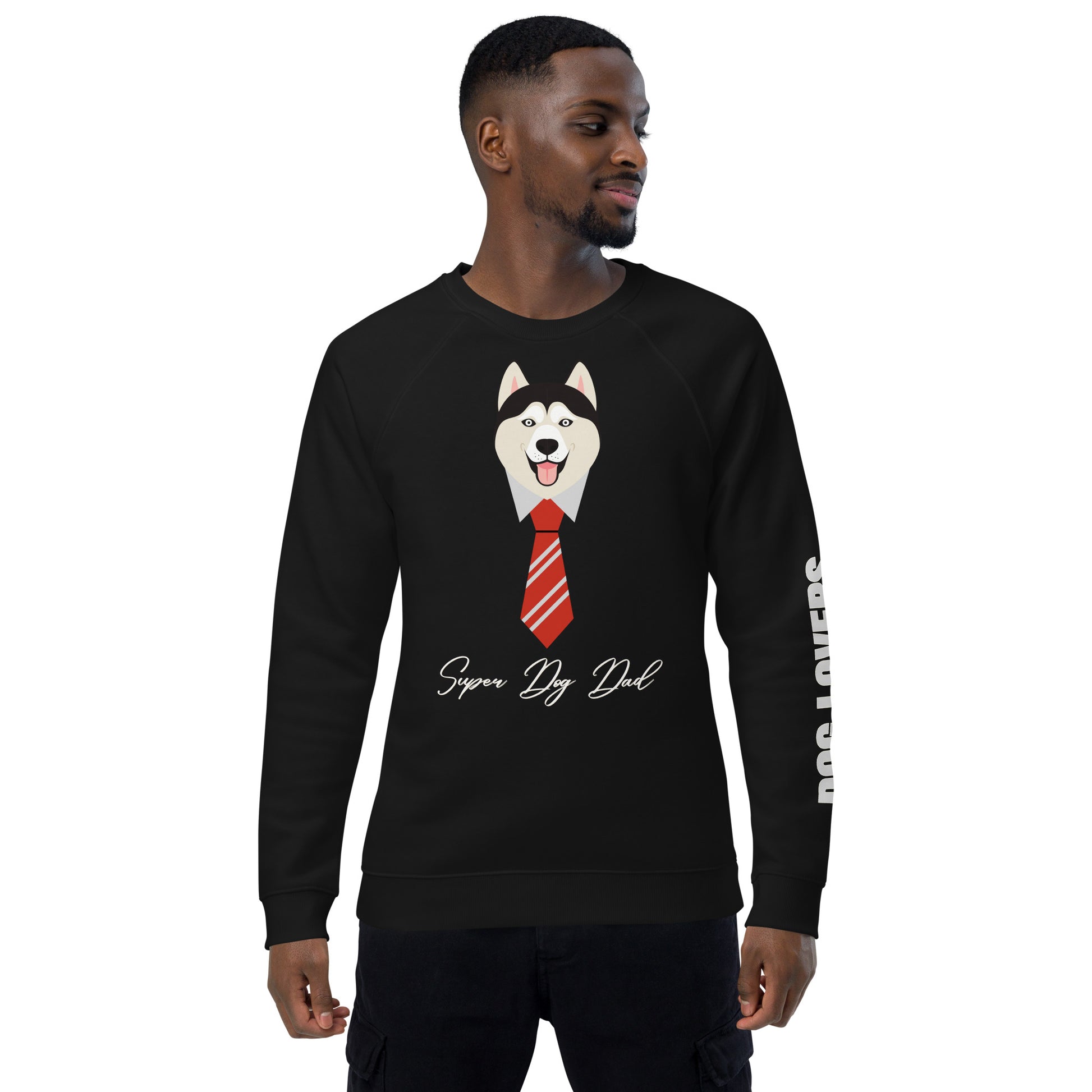 Dog Dad, sustainable raglan sweatshirt - Fitz & Willow