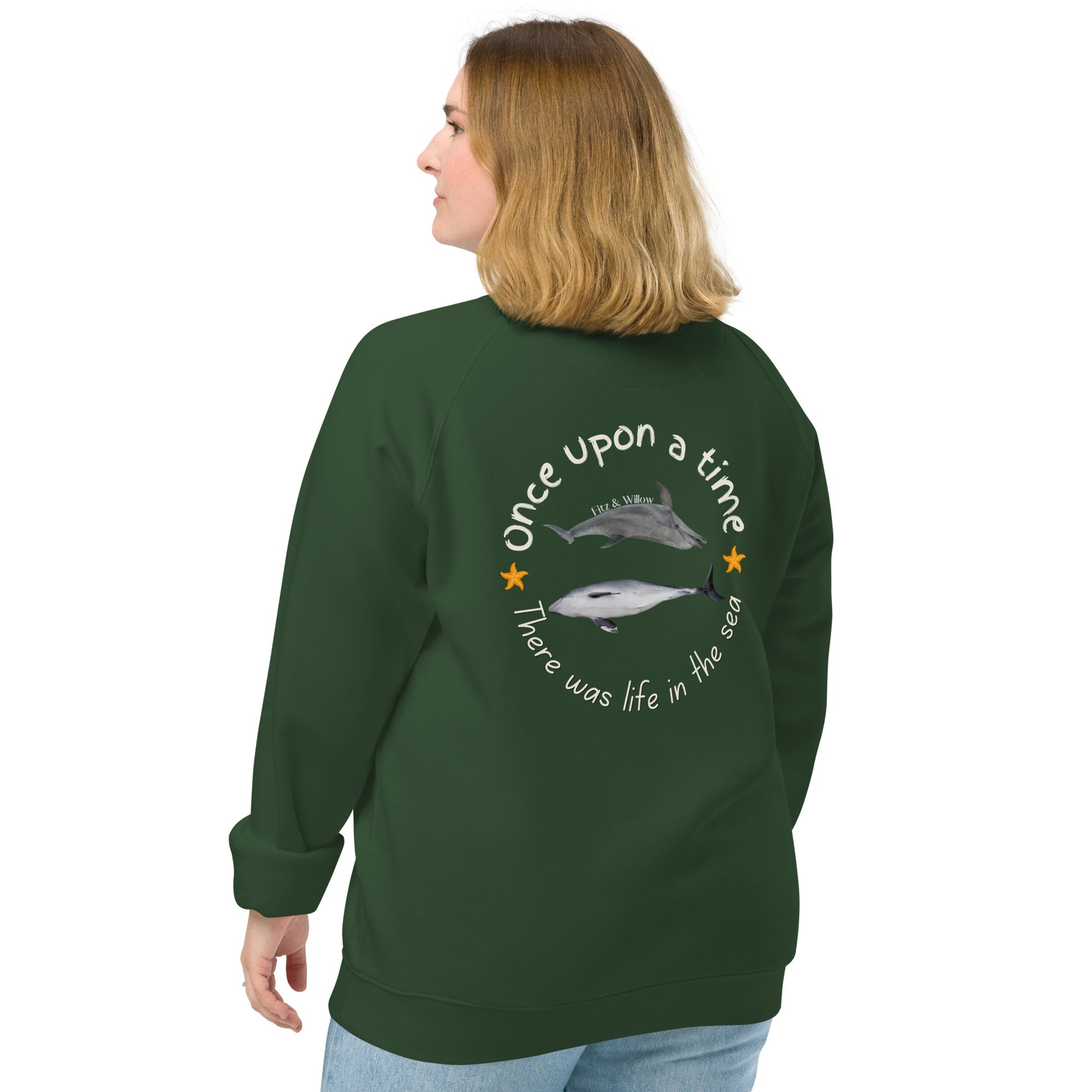 Protect Oceans, organic raglan sweatshirt - Fitz & Willow