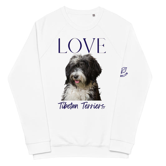 Tibetan Terrier lovers, raglan sweatshirt - Fitz & Willow