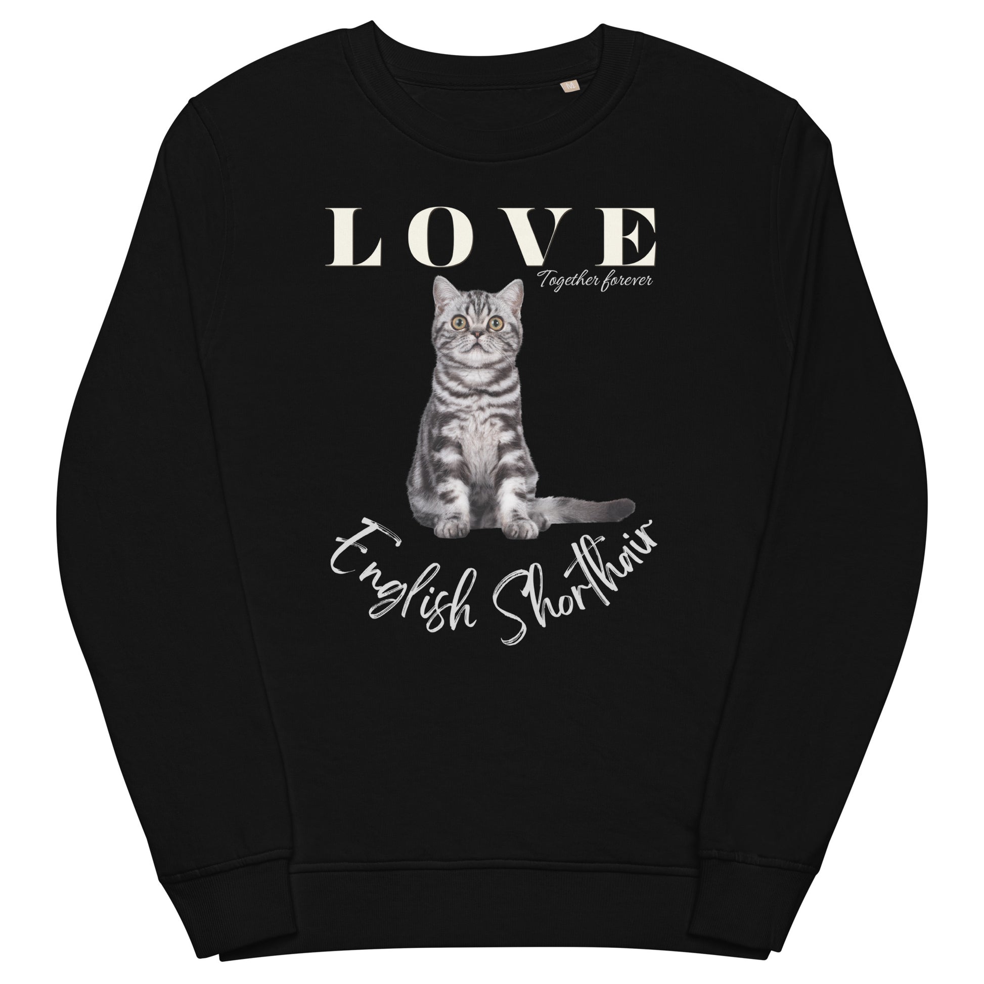 English Shorthair, Unisex organic sweatshirt - Fitz & Willow