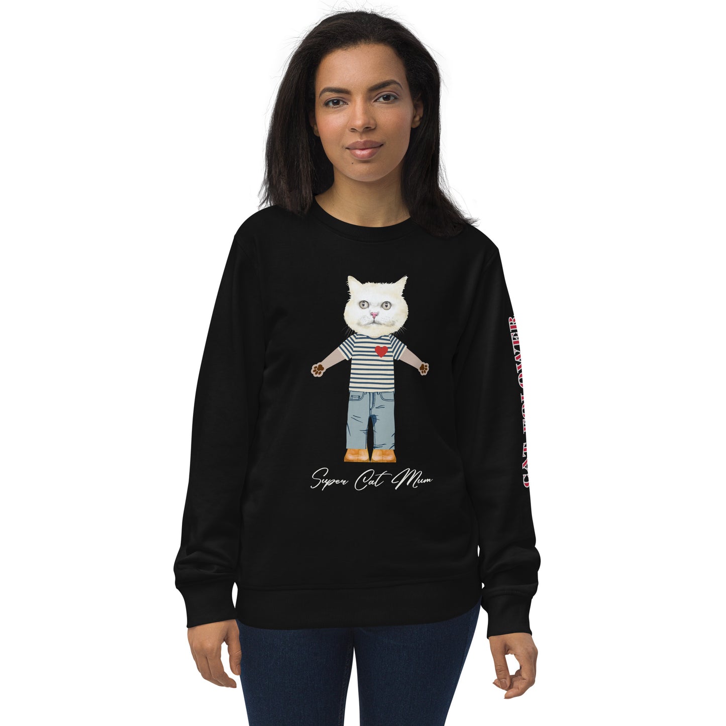 Super Cat Mum, organic sweatshirt - Fitz & Willow