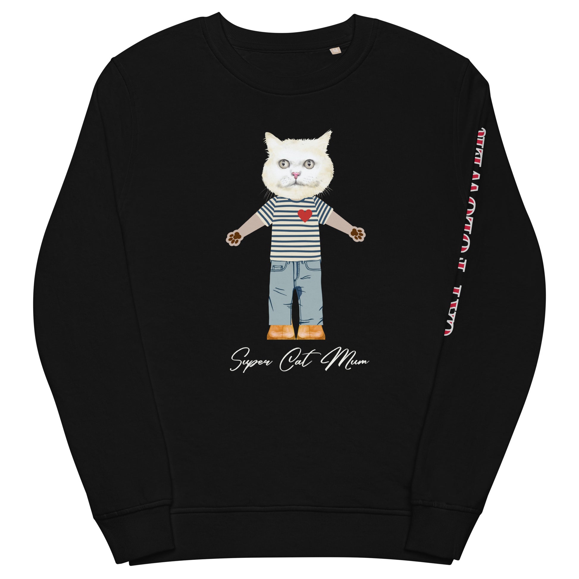 Super Cat Mum, organic sweatshirt - Fitz & Willow