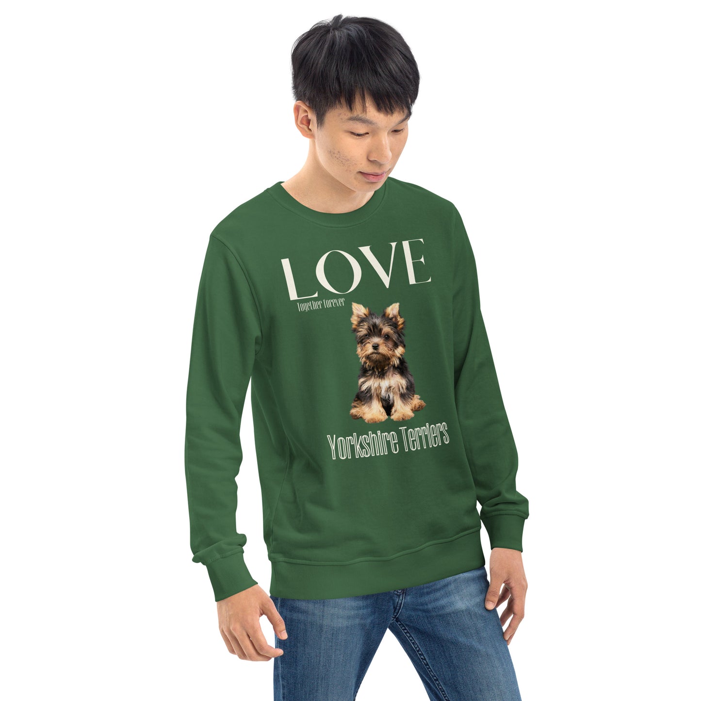 Yorkshire Terrier lovers organic sweatshirt, - Fitz & Willow