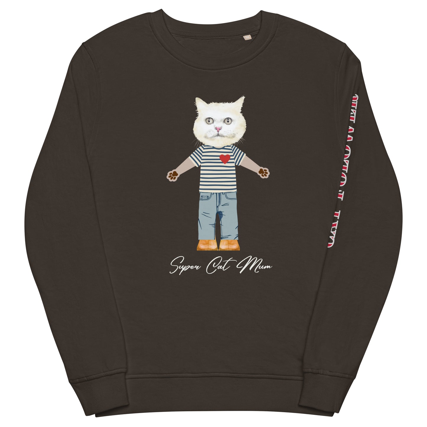 Super Cat Mum, organic sweatshirt - Fitz & Willow