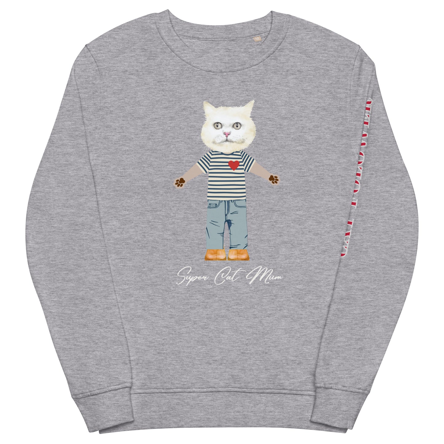 Super Cat Mum, organic sweatshirt - Fitz & Willow