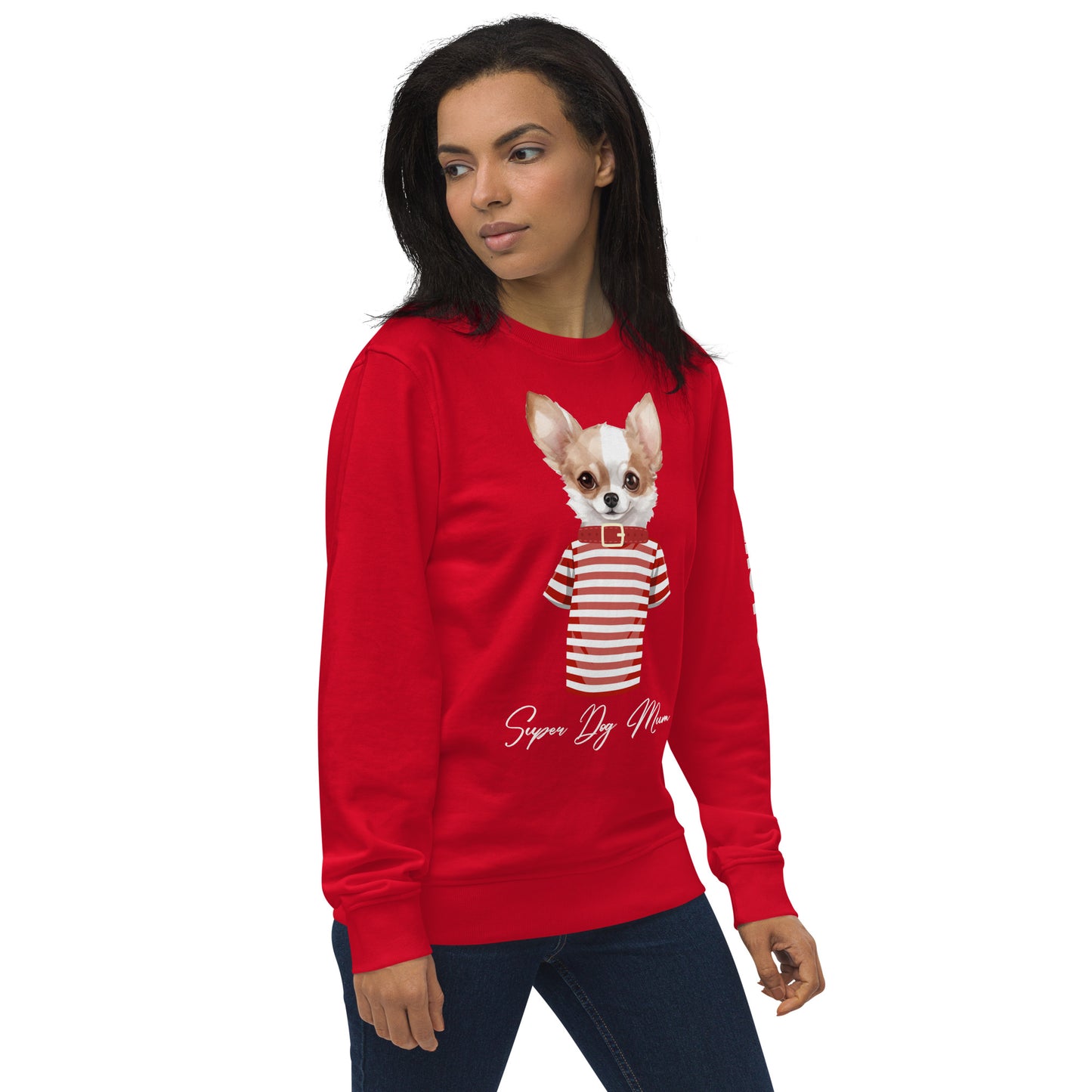 Chihuahua super dog mum, Unisex organic sweatshirt - Fitz & Willow