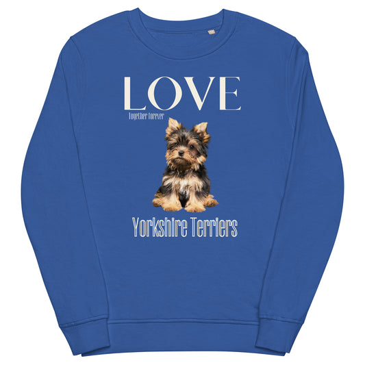 Yorkshire Terrier lovers organic sweatshirt, - Fitz & Willow