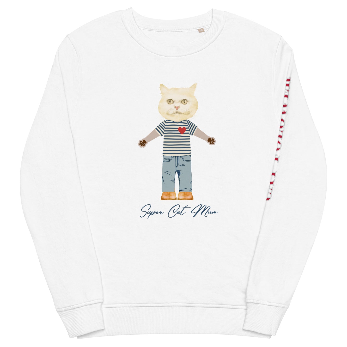 Super Cat Mum, organic sweatshirt - Fitz & Willow