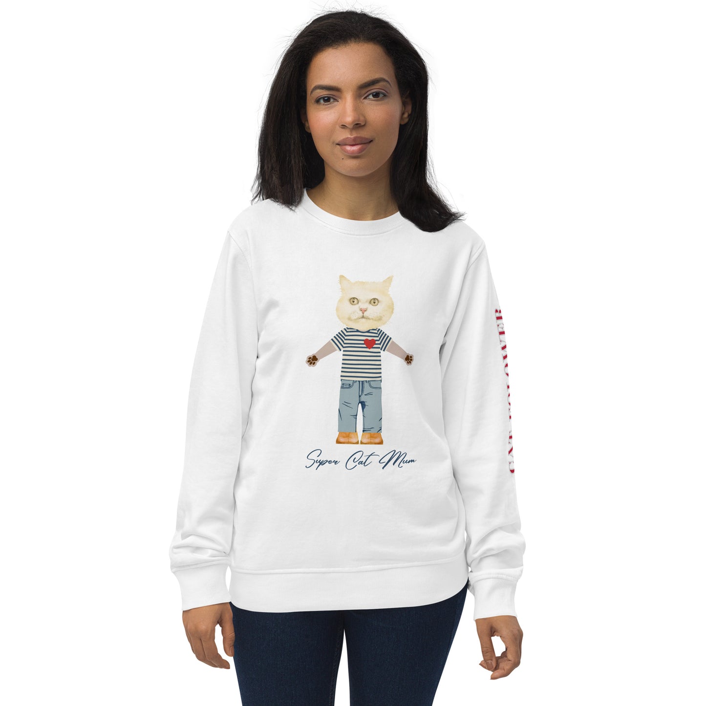 Super Cat Mum, organic sweatshirt - Fitz & Willow