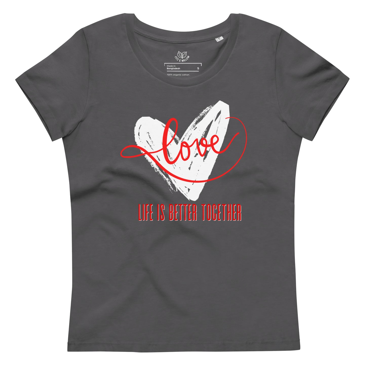 Love, Women's fitted eco tee - Fitz & Willow