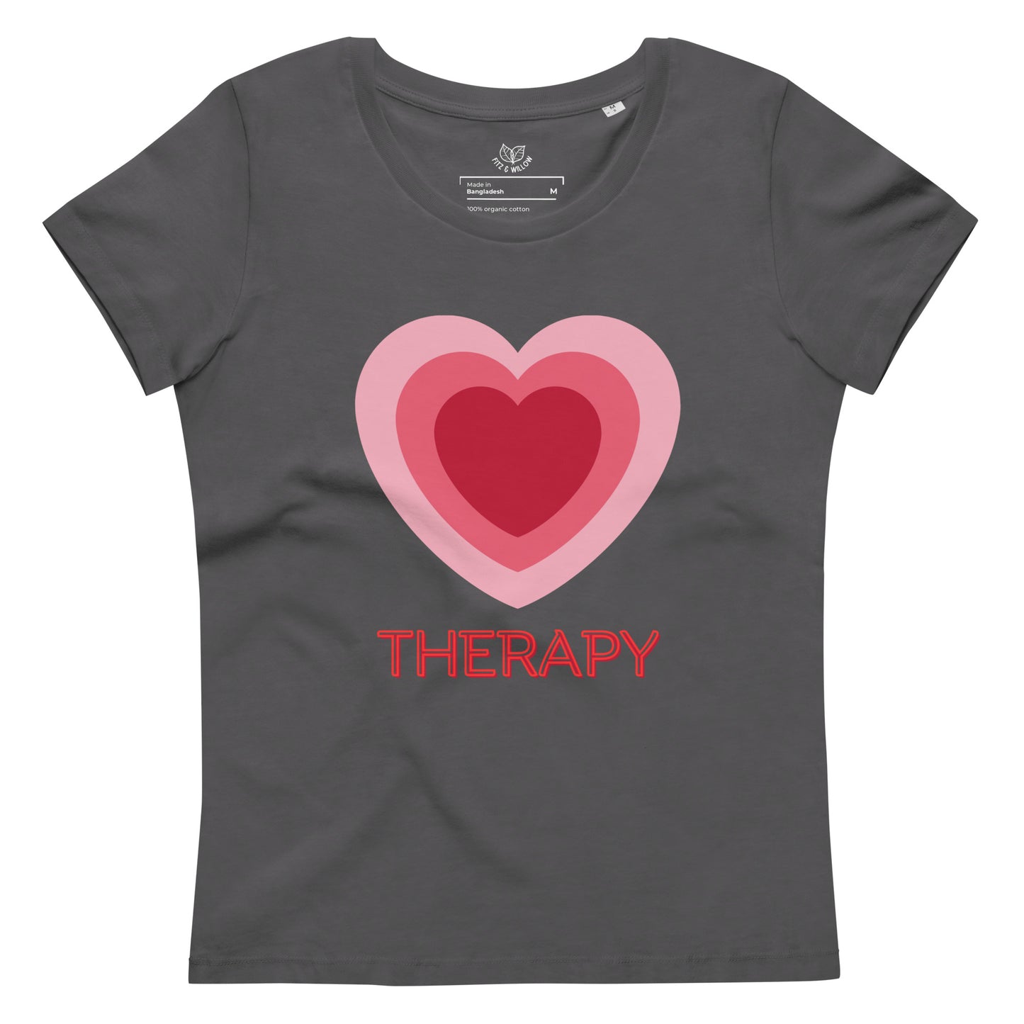 Love Therapy, women's fitted organic tee - Fitz & Willow