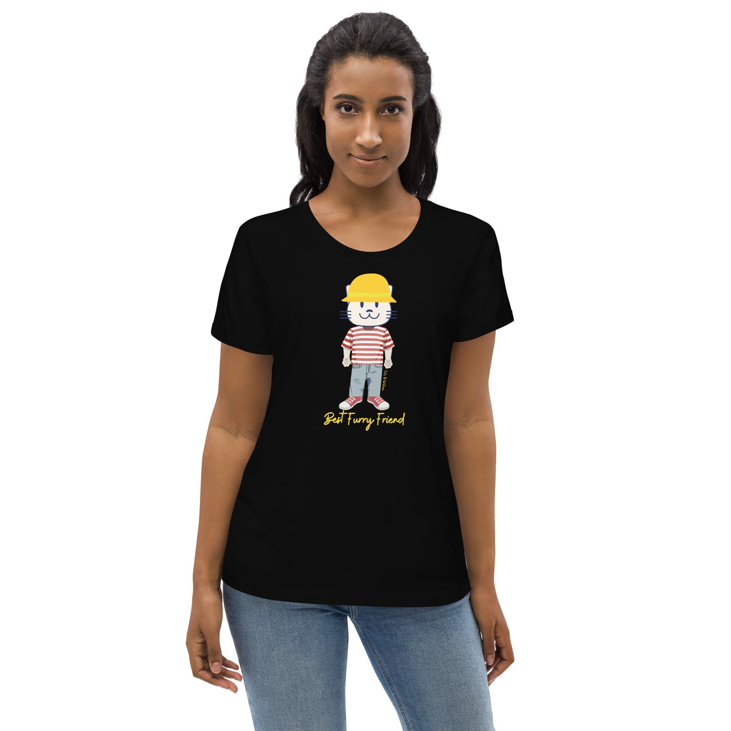 BFF, Women's fitted cute cat graphic t-shirt - Fitz & Willow