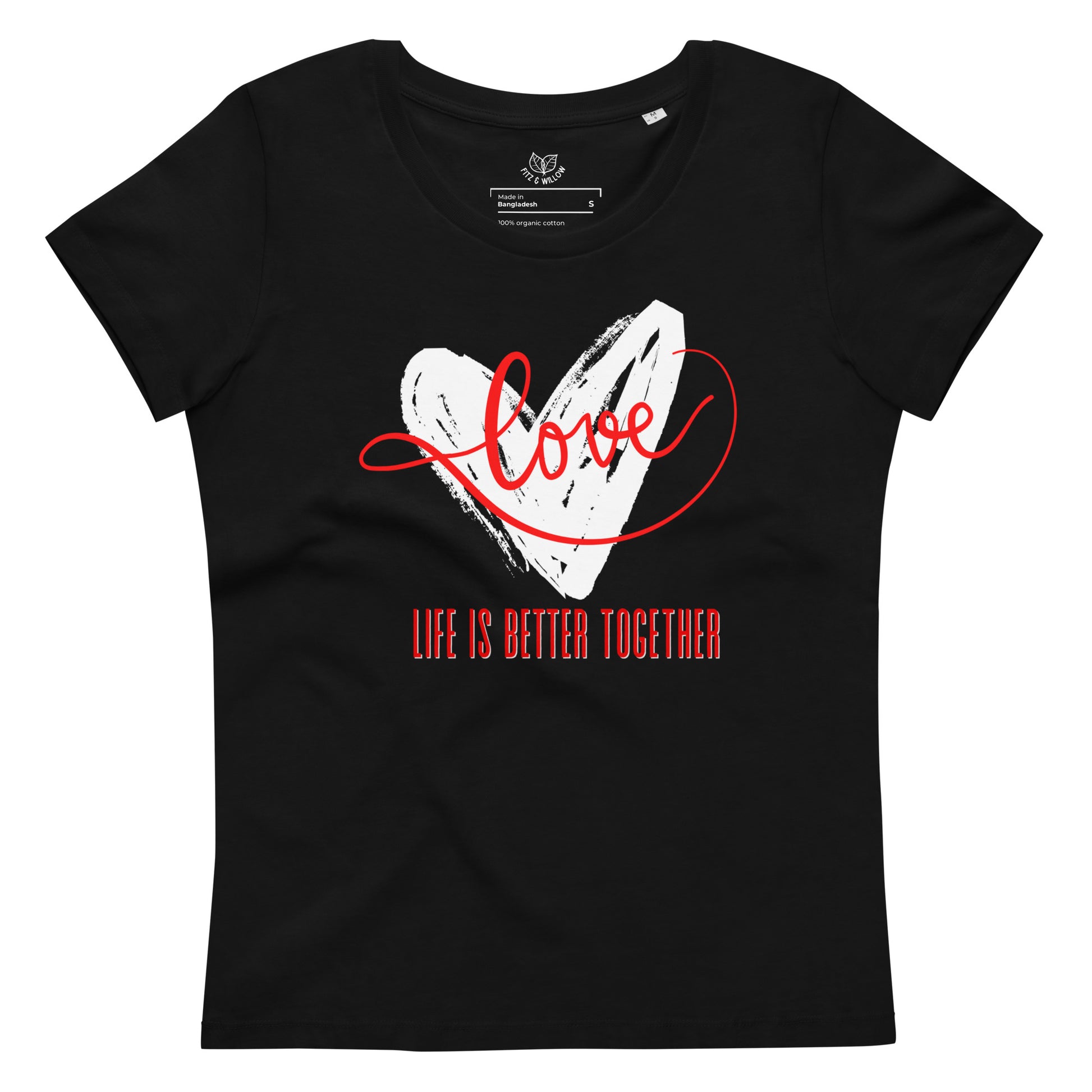 Love, Women's fitted eco tee - Fitz & Willow