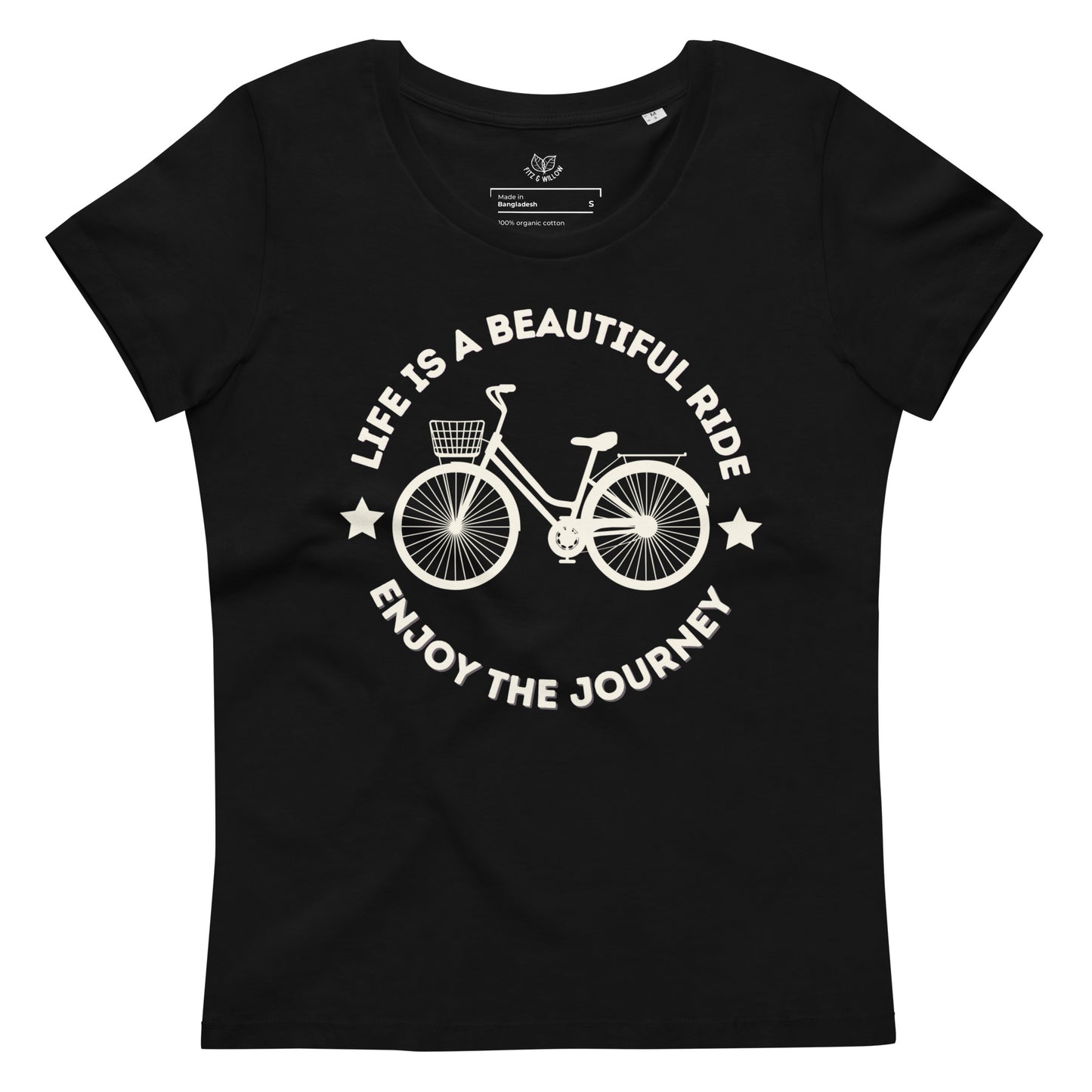 Life is a beautiful ride, Women's fitted eco tee - Fitz & Willow