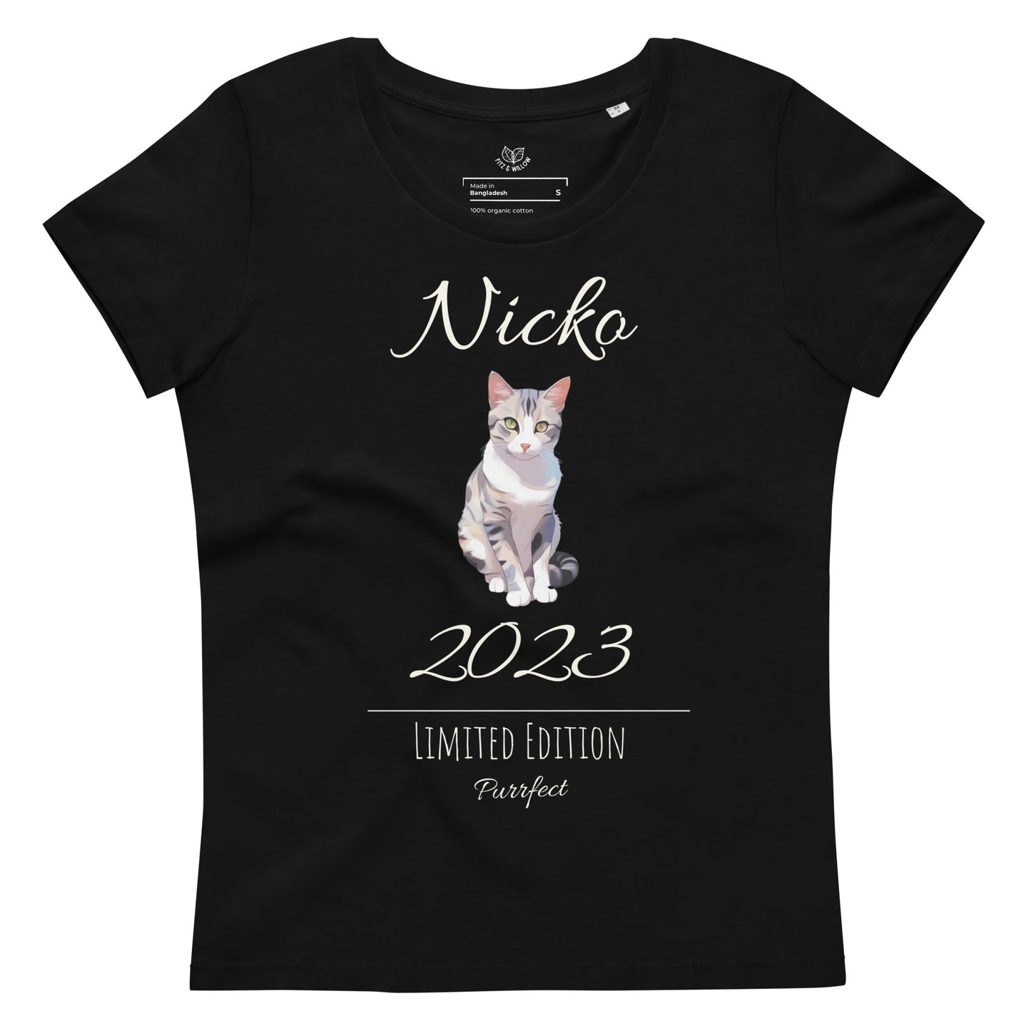 My Anime Cat, Women's fitted eco tee - Fitz & Willow