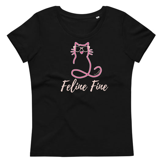 Feline Fine, Women's fitted tee - Fitz & Willow