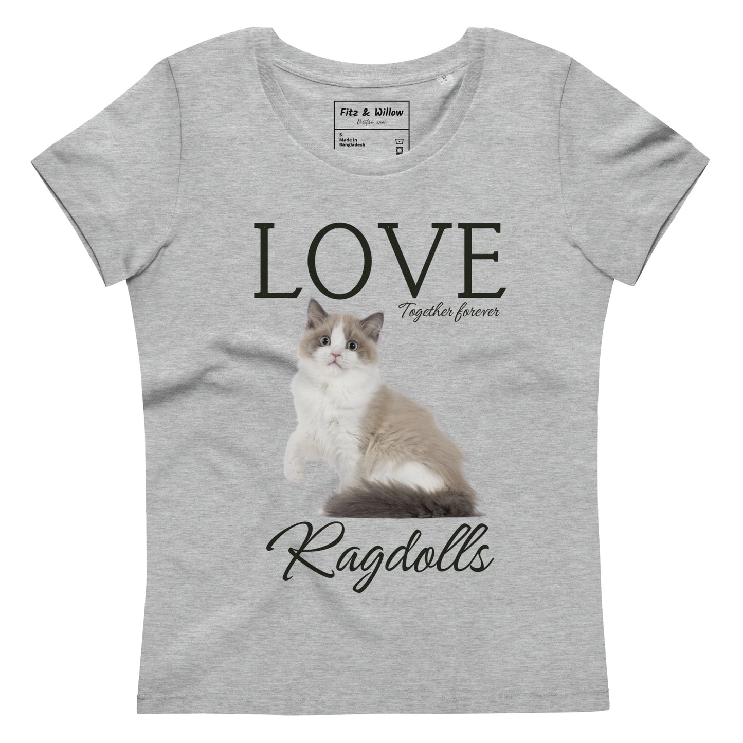 Ragdoll Cat Lovers, Women's fitted eco tee - Fitz & Willow