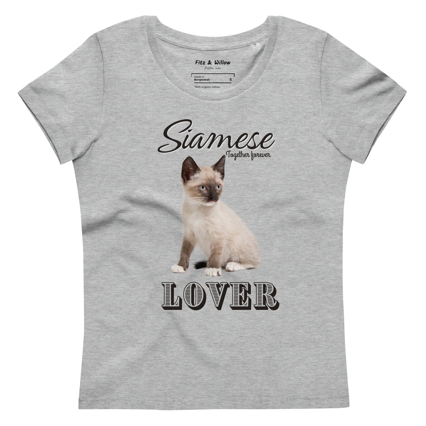 Siamese Cat Lovers, Women's fitted eco tee - Fitz & Willow