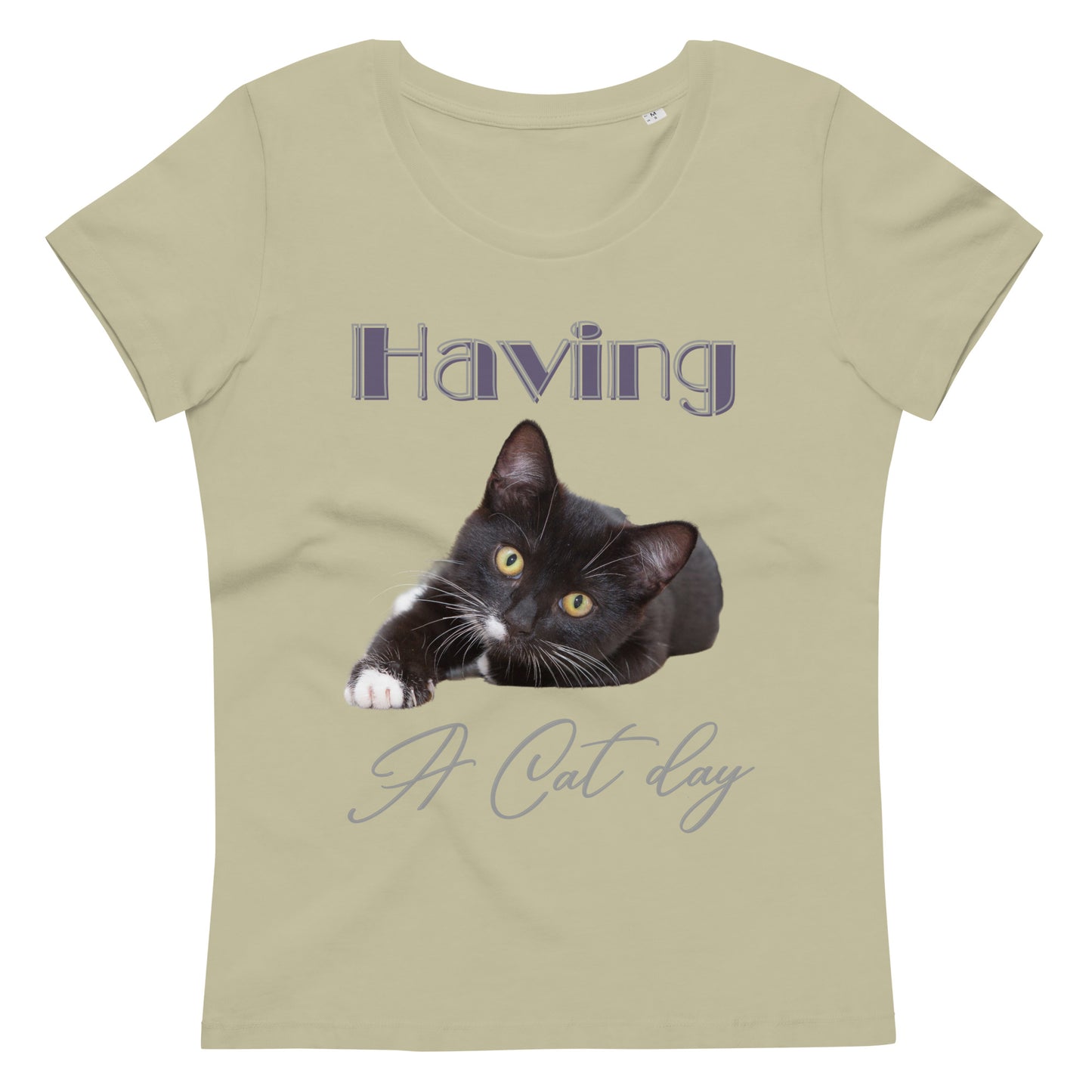 Women's fitted eco tee Cat day - Fitz & Willow - Fitz & Willow