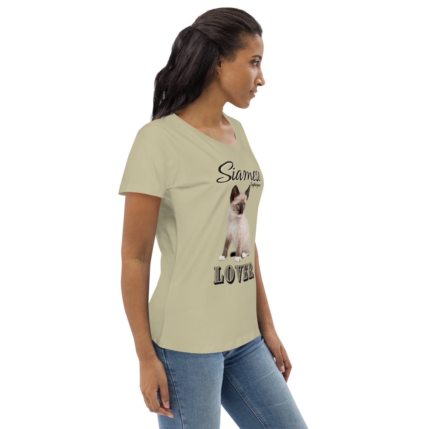 Siamese Cat Lovers, Women's fitted eco tee - Fitz & Willow