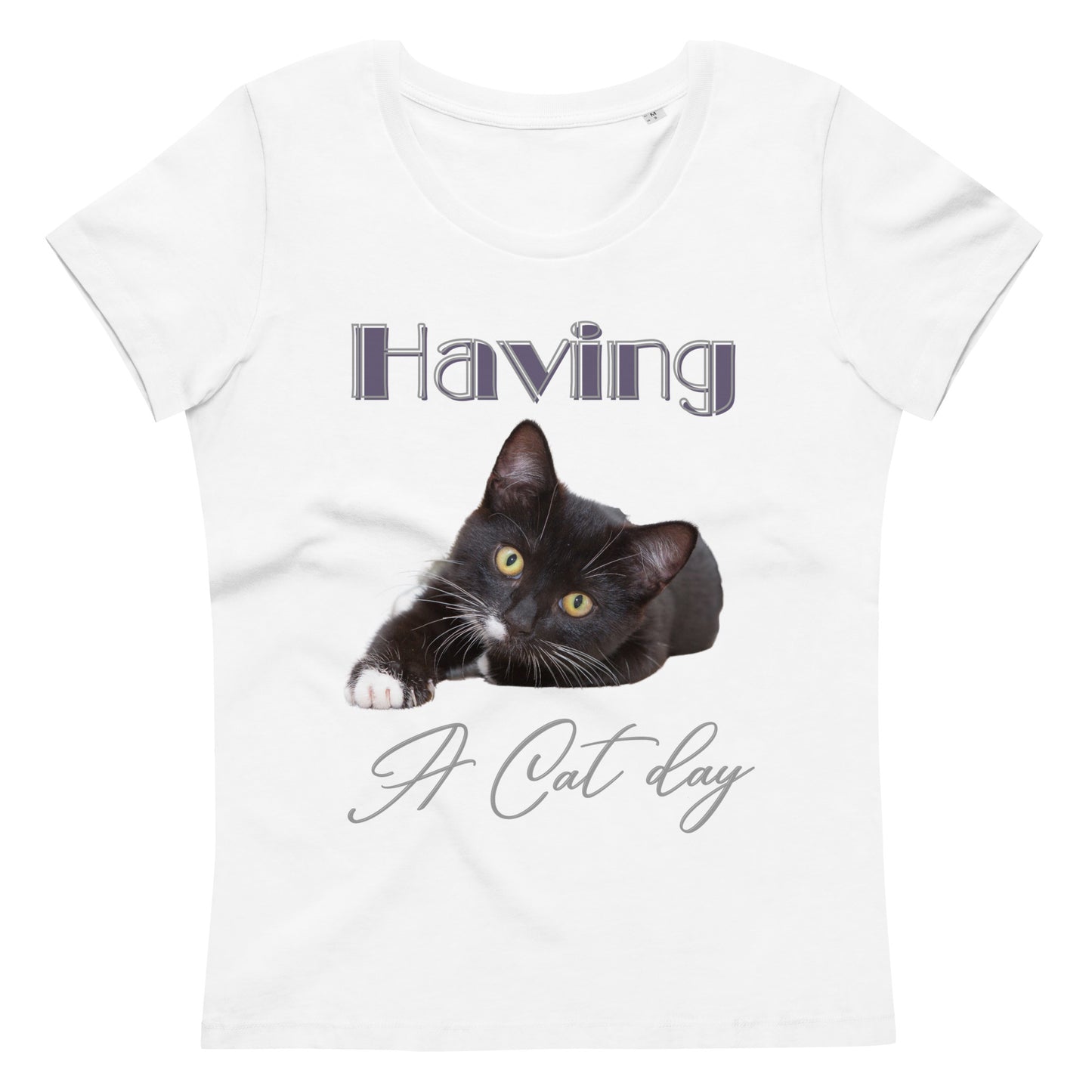 Women's fitted eco tee Cat day - Fitz & Willow - Fitz & Willow