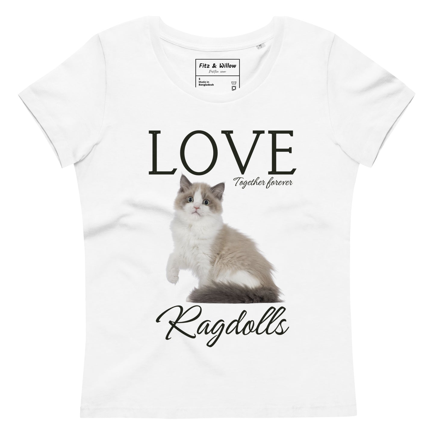 Ragdoll Cat Lovers, Women's fitted eco tee - Fitz & Willow