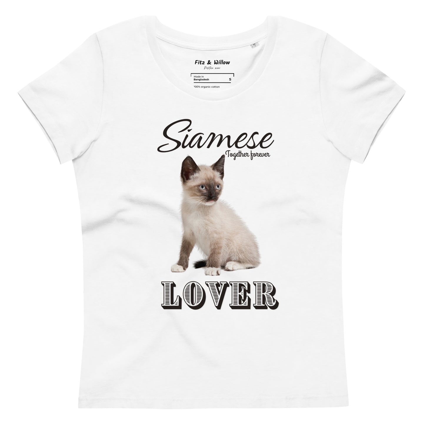 Siamese Cat Lovers, Women's fitted eco tee - Fitz & Willow