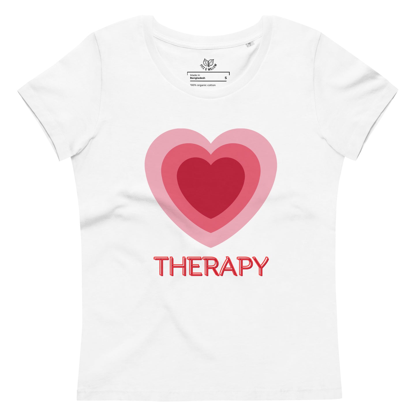 Love Therapy, women's fitted organic tee - Fitz & Willow