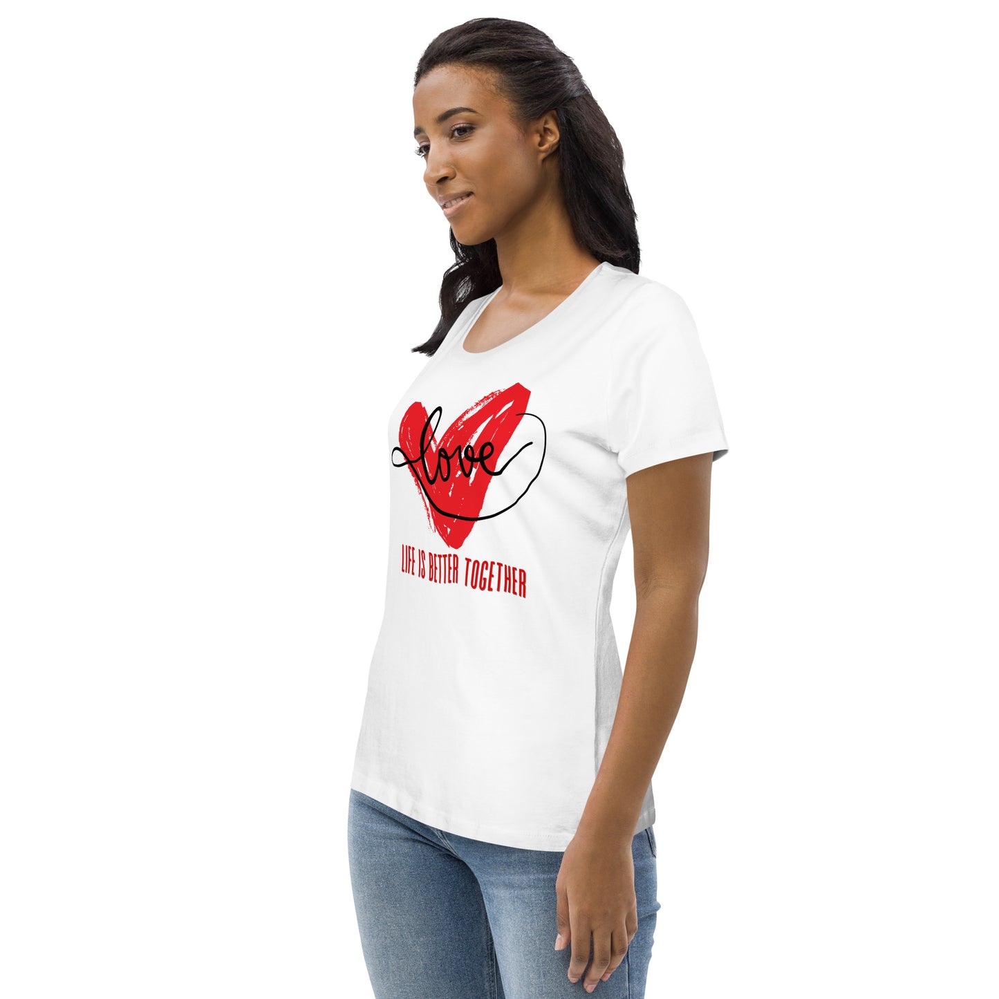 Love, Women's fitted eco tee - Fitz & Willow