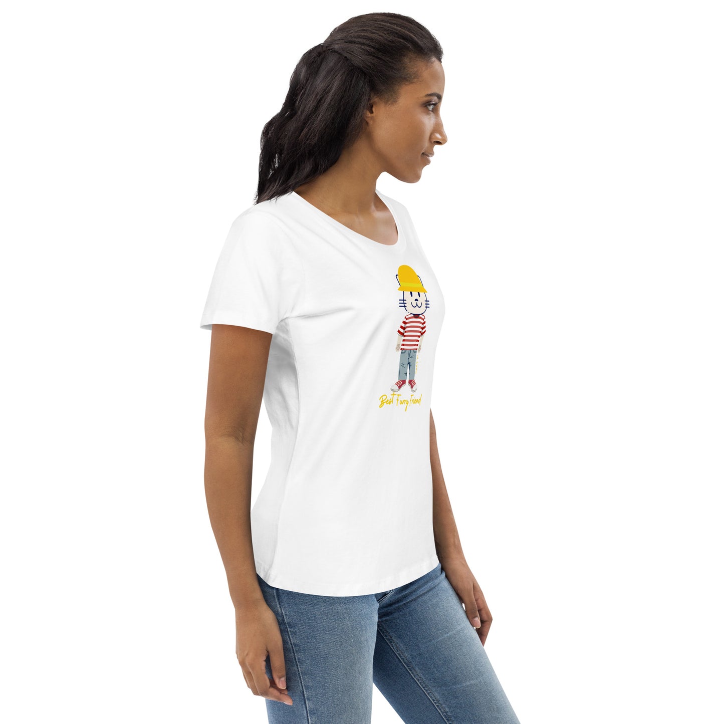 BFF, Women's fitted cute cat graphic t-shirt - Fitz & Willow