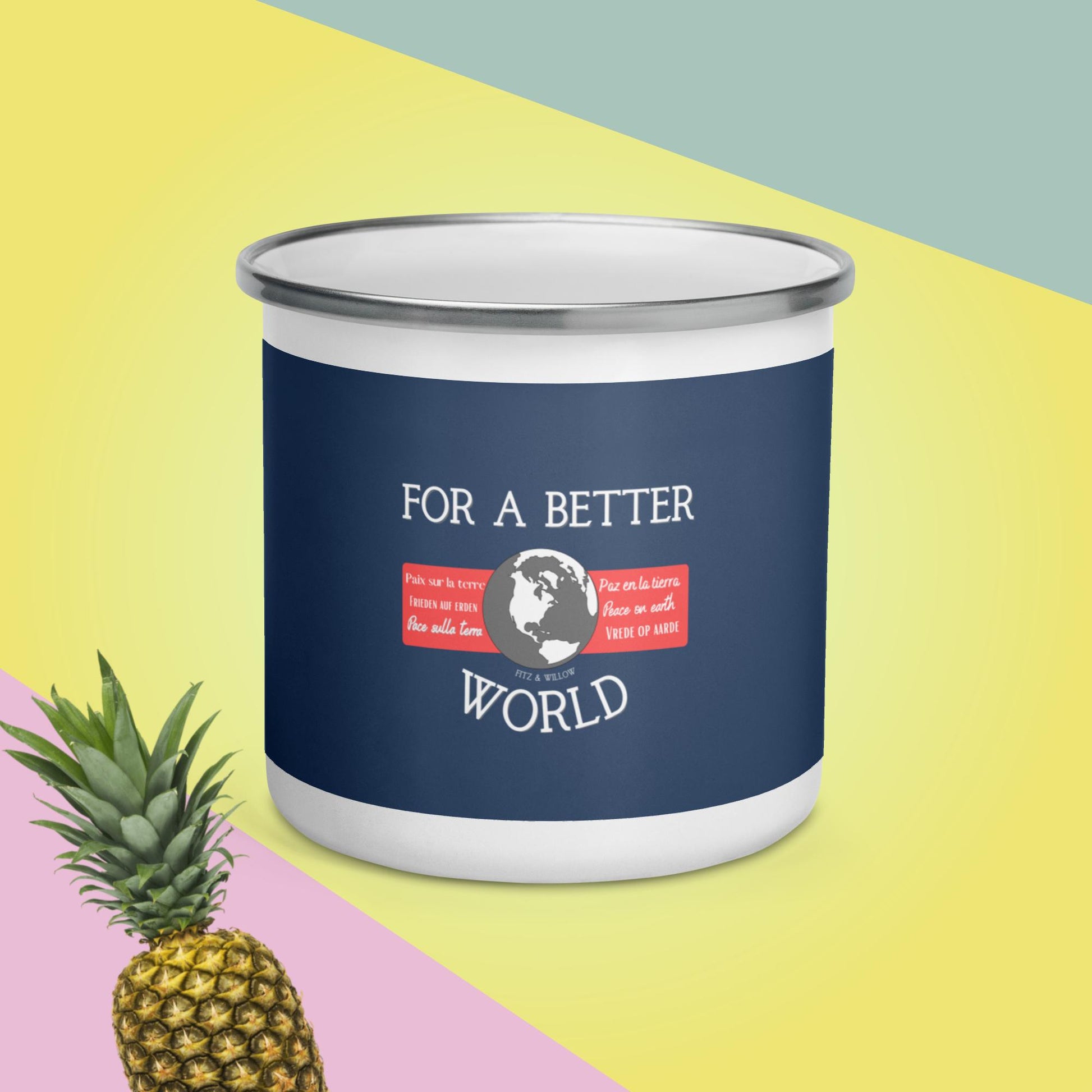 Enamel Mug, For a better World - Fitz & Willow