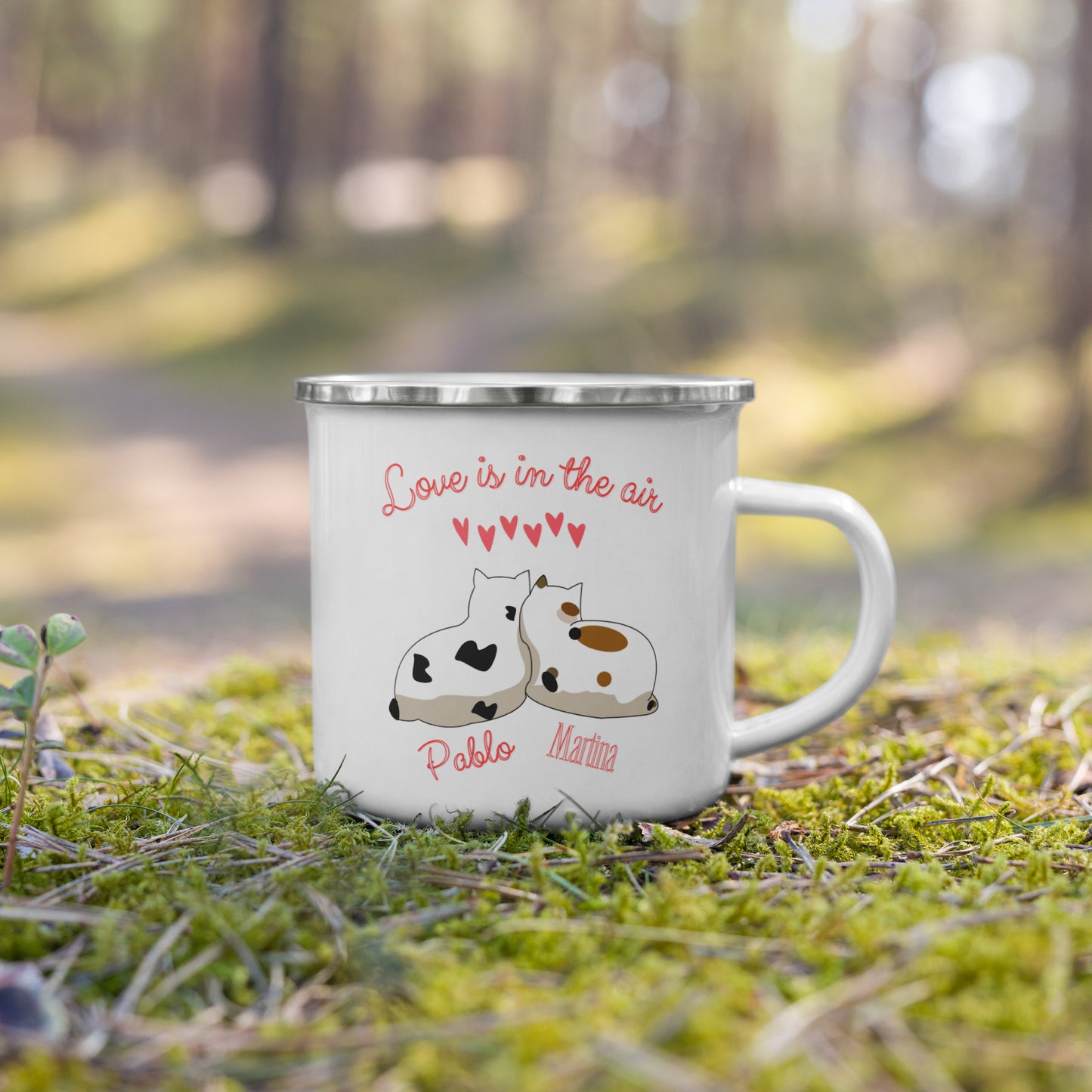 Enamel Mug Love is in the air - Fitz & Willow