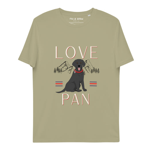 Unisex organic cotton t-shirt Black Labrador - Fitz & Willow