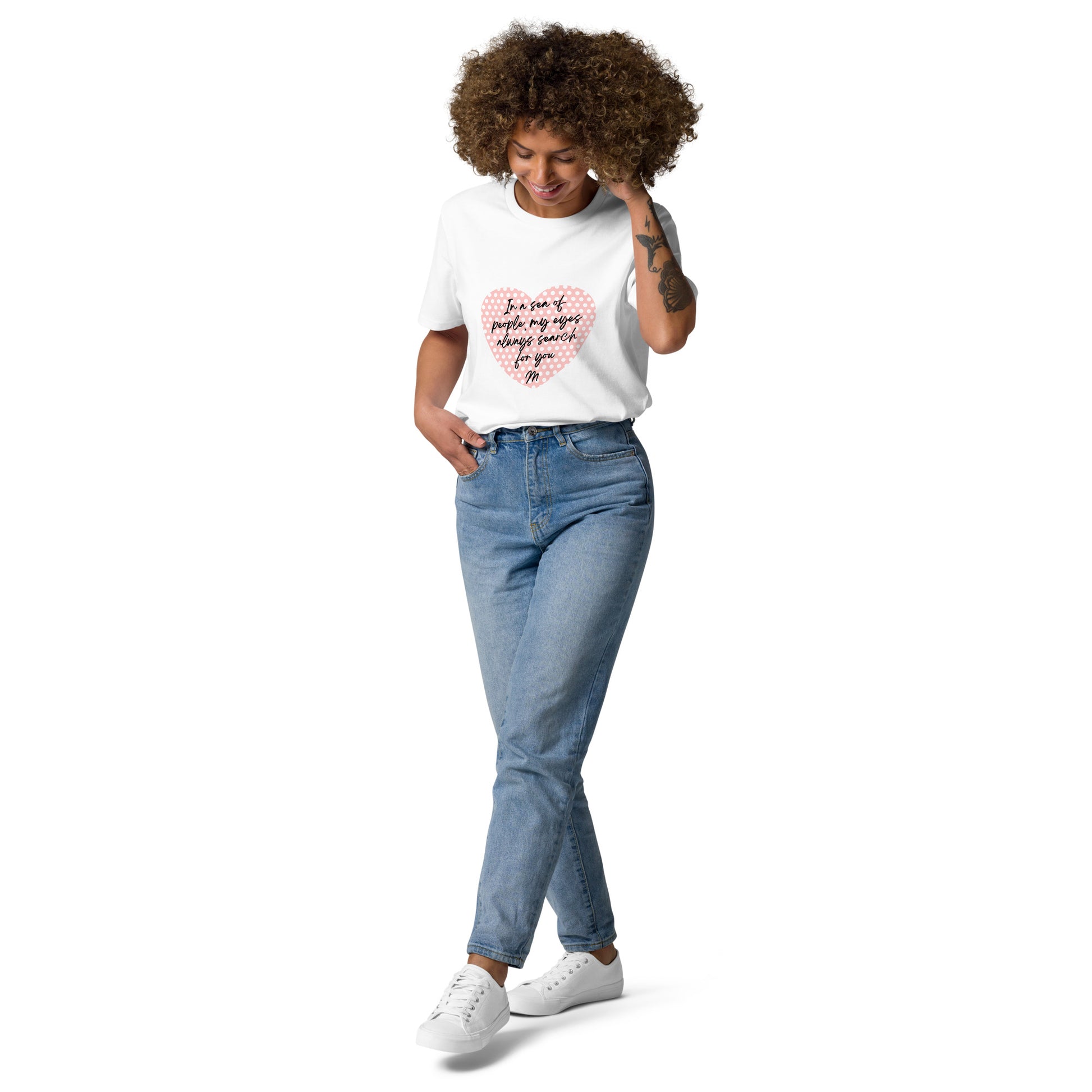 Unisex organic cotton t-shirt Heart - Fitz & Willow