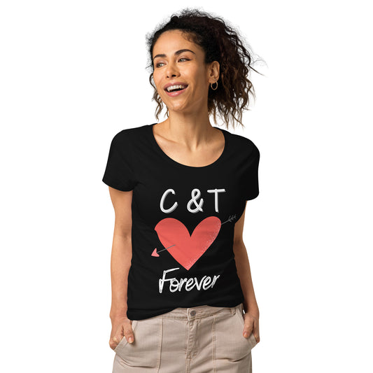 Women’s basic organic t-shirt Love u Forever - Fitz & Willow